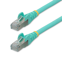 StarTech.com 2m CAT6a Ethernet Cable - Aqua - Low Smoke Zero Halogen (LSZH) - 10GbE 500MHz 100W PoE++ Snagless RJ-45 w/Strain Re