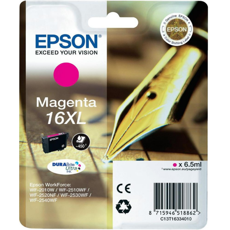 Epson Pen and crossword Singlepack Magenta 16XL DURABrite Ultra Ink
