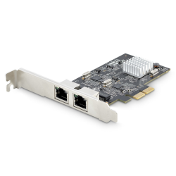 StarTech.com 2-Port 2.5Gbps NBASE-T PCIe Network Card, Intel I225-V, Dual-Port Computer Network Card, Multi-Gigabit NIC, PCI Exp