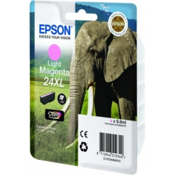 Epson Elephant Singlepack Light Magenta 24XL Claria Photo HD Ink