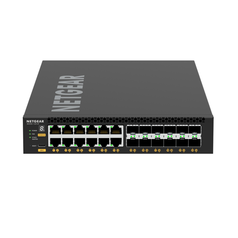 NETGEAR M4350-12X12F Managed L3 10G Ethernet (100/1000/10000) 1U Black