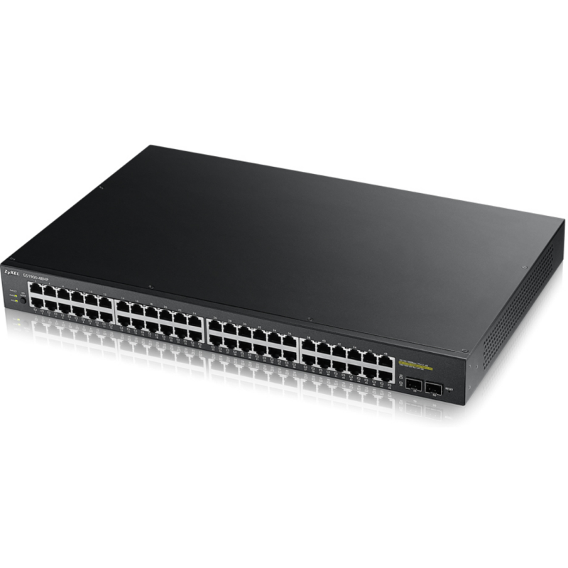 Zyxel GS1900-48HP Managed L2 Gigabit Ethernet (10/100/1000) Power over Ethernet (PoE) 1U Black