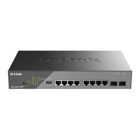 D-Link 10-Port Gigabit Ethernet PoE+ Surveillance Switch