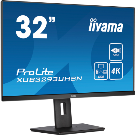 iiyama ProLite 32’’ IPS panel with KVM switch, USB-C dock and RJ45 (LAN)