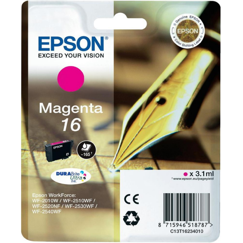Epson Pen and crossword Singlepack Magenta 16 DURABrite Ultra Ink