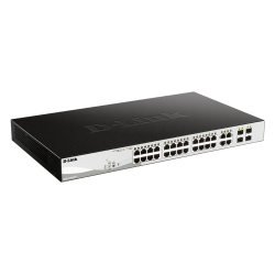 D-Link 24-Port Gigabit PoE Smart Managed Switch with 4 x Combo 1000BaseT/Mini-GBIC SFP ports