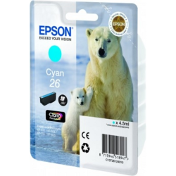 Epson Polar bear Singlepack Cyan 26 Claria Premium Ink