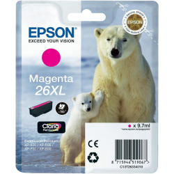 Epson Polar bear Singlepack Magenta 26XL Claria Premium Ink