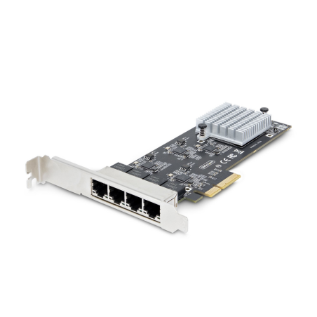 StarTech.com 4-Port 2.5Gbps NBASE-T PCIe Network Card, Intel I225-V, Quad-Port Computer Network Card, Multi-Gigabit NIC, PCI Exp