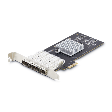 StarTech.com 4-Port GbE SFP Network Card, PCIe 2.0 x2 (x4, x8, x16 Compatible), Intel I350-AM4 4x 1GbE Controller, 1000BASE Copp