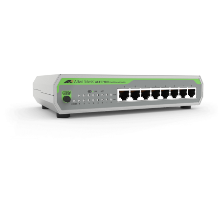 Allied Telesis FS710/8 Unmanaged Fast Ethernet (10/100) Green, Grey