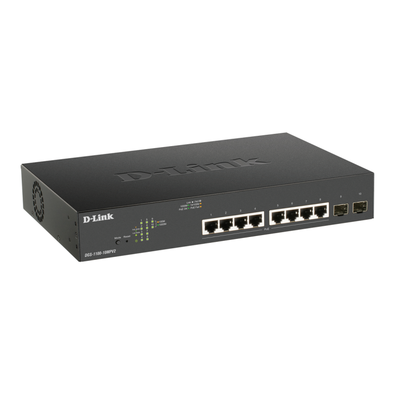 D-Link 10-Port PoE+ Gigabit Smart Managed Switch