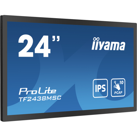iiyama 23.8” 10pt Optical Bonded PCAP Open Frame Touch monitor with IPS panel technology, edge-to-edge glass design, anti-finger