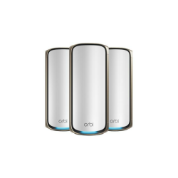 NETGEAR Orbi 970 Series Quad-Band WiFi 7, 3-Pack Quad-band (2.4 GHz / 5 GHz-1 / 5 GHz-2 / 6 GHz) Wi-Fi 6 (802.11ax) Grey Interna
