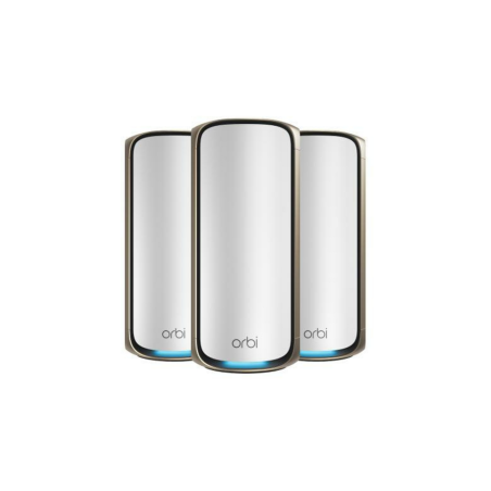 NETGEAR Orbi 970 Series Quad-Band WiFi 7, 3-Pack Quad-band (2.4 GHz / 5 GHz-1 / 5 GHz-2 / 6 GHz) Wi-Fi 6 (802.11ax) Grey Interna