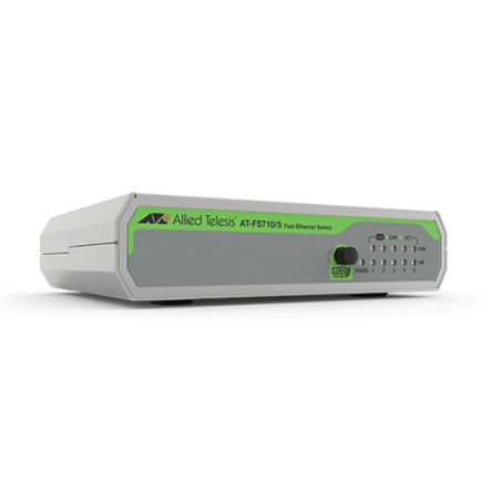 Allied Telesis FS710/5 Unmanaged Fast Ethernet (10/100) Green, Grey
