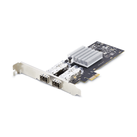 StarTech.com 2-Port GbE SFP Network Card, PCIe 2.0 x1, Intel I350-AM2 2x 1GbE Controller, 1000BASE Copper/Fiber Optic, Dual-Port