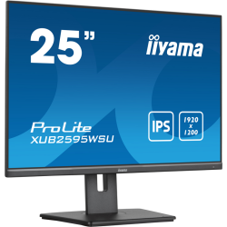 iiyama ProLite 25” 1920 x 1200 monitor featuring IPS panel and a height adjustable stand
