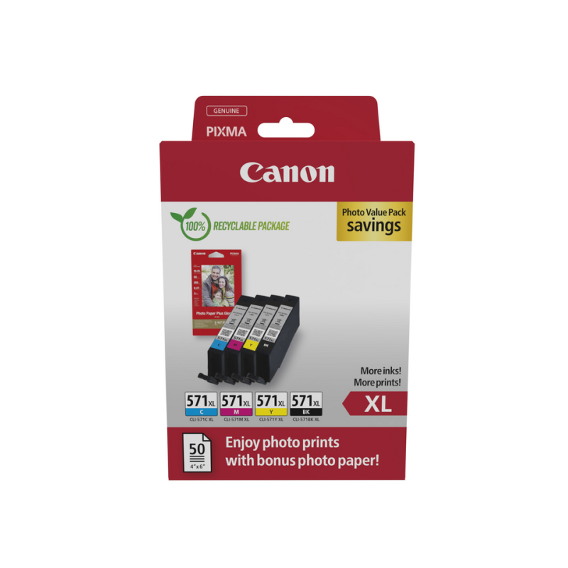 Canon 0332C006 ink cartridge 4 pc(s) Original High (XL) Yield Black, Cyan, Magenta, Yellow