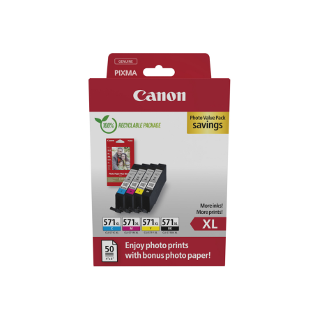 Canon 0332C006 ink cartridge 4 pc(s) Original High (XL) Yield Black, Cyan, Magenta, Yellow