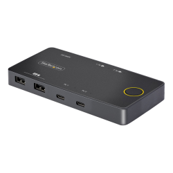 StarTech.com 2-Port USB-C KVM Switch, Single-4K 60Hz HDMI Monitor, Dual-100W Power Delivery Pass-through Ports, Bus Powered, USB