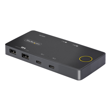 StarTech.com 2-Port USB-C KVM Switch, Single-4K 60Hz HDMI Monitor, Dual-100W Power Delivery Pass-through Ports, Bus Powered, USB