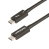 StarTech.com 3ft (1m) Thunderbolt 4 Cable - 40Gbps - 100W PD - 4K/8K Video - Intel-Certified Thunderbolt Cable - Compatible w/ U