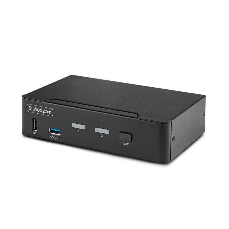 StarTech.com 2-Port DisplayPort KVM Switch, 8K 60Hz / 4K 144Hz, Single Display, DP 1.4, 2x USB 3.0 Ports, 4x USB 2.0 HID Ports, 