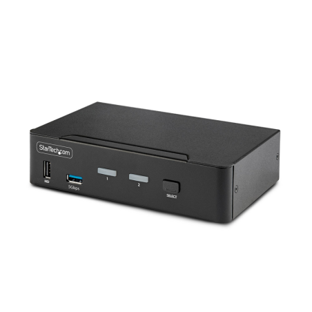 StarTech.com 2-Port DisplayPort KVM Switch, 8K 60Hz / 4K 144Hz, Single Display, DP 1.4, 2x USB 3.0 Ports, 4x USB 2.0 HID Ports, 