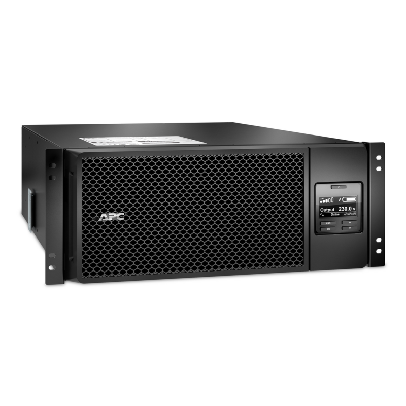 APC Smart-UPS On-Line SRT6KRMXLI - 6kW/VA, 6x C13 + 4x C19 + hardwire 1 phase output, rack mountable, Embedded NMC