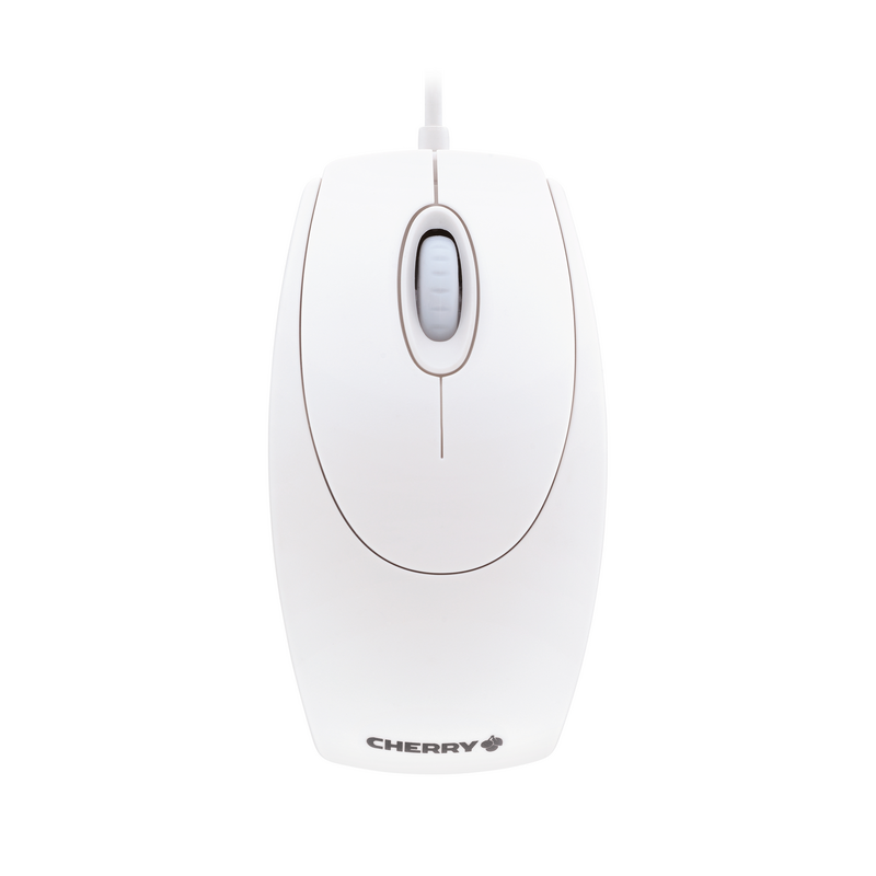 CHERRY WHEELMOUSE OPTICAL Corded Mouse, Pale Grey, PS2/USB