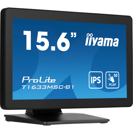 iiyama ProLite 15.6" PCAP 10 points multi-touch monitor with edge-to-edge glass and IPS panel technology