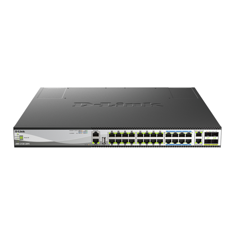 D-Link 30-Port Layer 3 Stackable Multi-Gigabit Managed PoE Switch