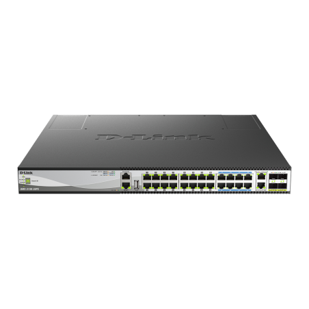D-Link 30-Port Layer 3 Stackable Multi-Gigabit Managed PoE Switch