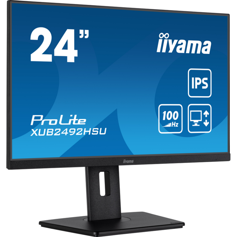 iiyama 24” IPS technology panel with height adjustable stand and 100Hz refresh rate