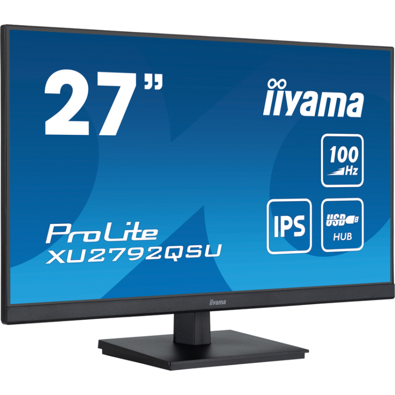 iiyama ProLite 27” QHD IPS technology panel with USB hub and 100Hz refresh rate