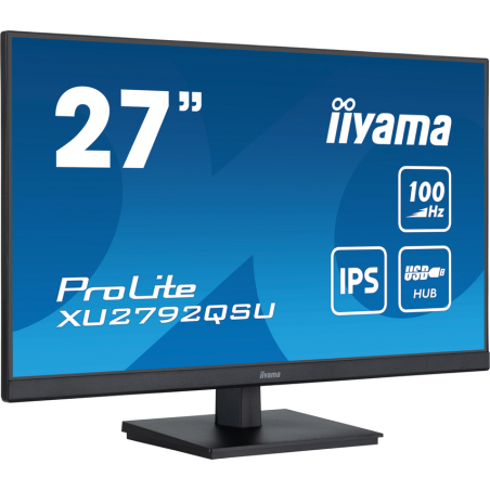 iiyama ProLite 27” QHD IPS technology panel with USB hub and 100Hz refresh rate