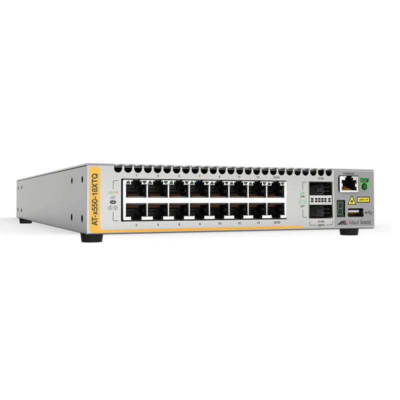 Allied Telesis AT-X550-18XTQ-30 network switch Managed L3 10G Ethernet (100/1000/10000) Grey