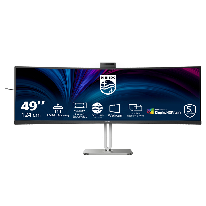 Philips 49B2U6900CH/00 computer monitor 124 cm (48.8") 5120 x 1440 pixels Dual QHD LCD Black