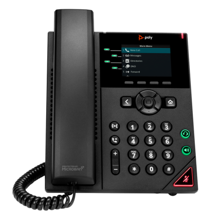 Poly VVX 250 4-Line IP Phone and PoE-enabled GSA/TAA