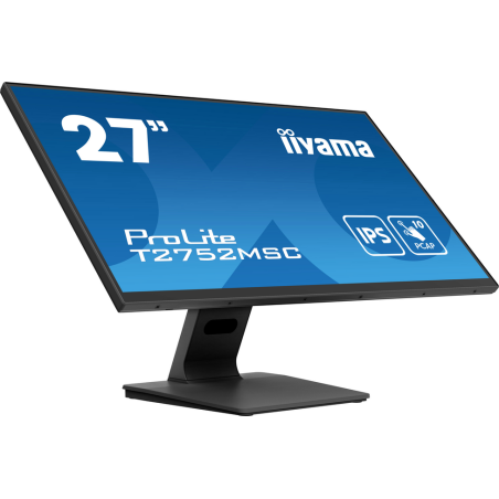 iiyama ProLite 27” Optical Bonded PCAP 10pt touchscreen monitor with IPS panel technology, edge-to-edge glass design and anti-fi