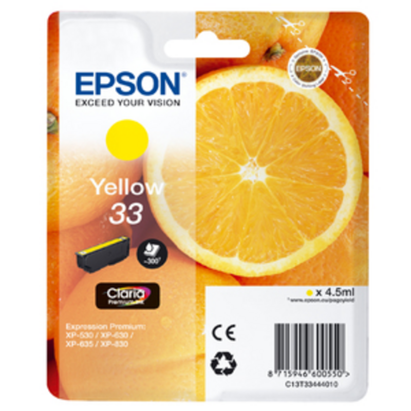 Epson Oranges C13T33444010 ink cartridge 1 pc(s) Original Yellow