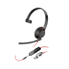 Poly Blackwire 5210 Monaural USB-C Headset +3.5mm Plug +USB-C/A Adapter (Bulk)