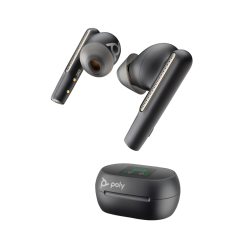 Poly Voyager Free 60+ UC M Carbon Black Earbuds +BT700 USB-C Adapter +Touchscreen Charge Case
