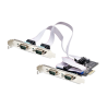 StarTech.com 4-Port Serial PCIe Card, Quad-Port PCI Express to RS232/RS422/RS485 (DB9) Serial Card, Low-Profile Bracket Incl., 1