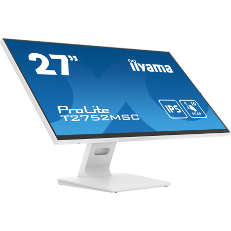 iiyama ProLite 27” Optical Bonded PCAP 10pt touchscreen monitor with IPS panel technology, edge-to-edge glass design and anti-fi