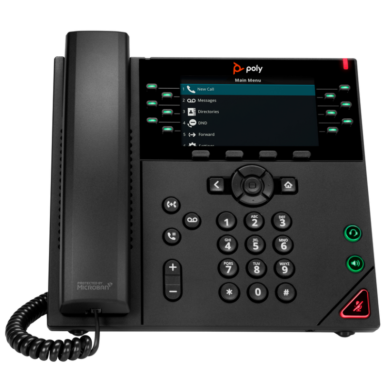 Poly VVX 450 12-Line IP Phone and PoE-enabled