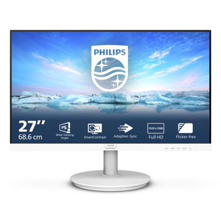 Philips V Line 271V8AW/00 computer monitor 68.6 cm (27") 1920 x 1080 pixels Full HD LCD White