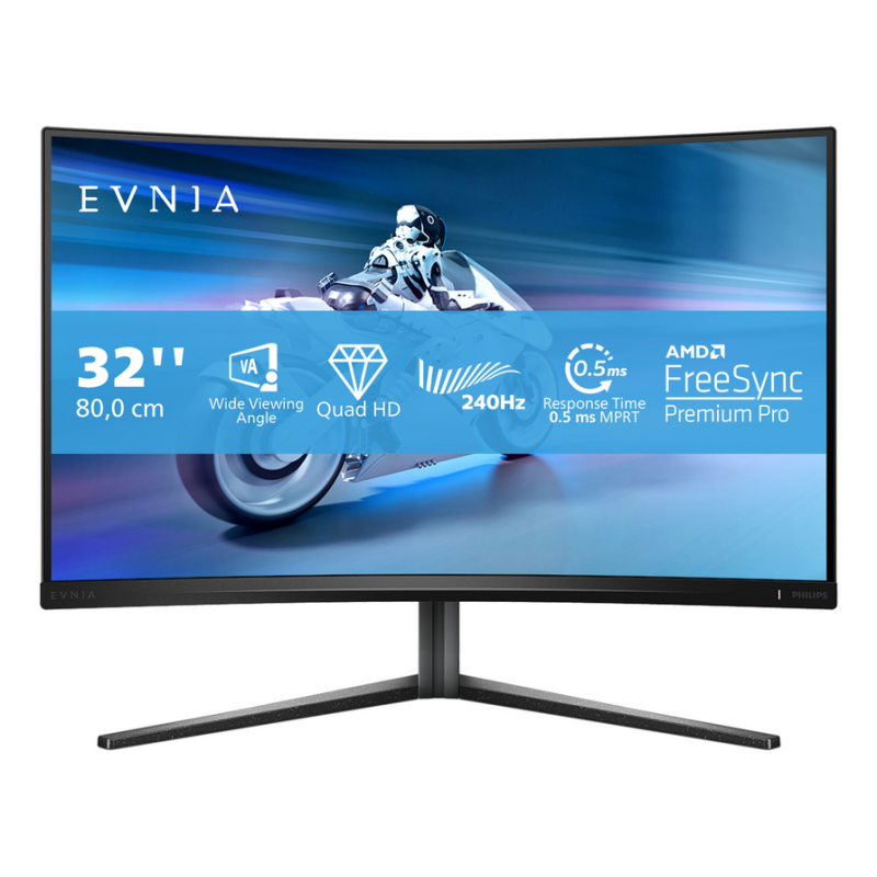 Philips Evnia 5000 32M2C5500W/00 computer monitor 80 cm (31.5") 2560 x 1440 pixels Quad HD LCD Black