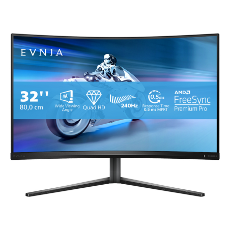 Philips Evnia 5000 32M2C5500W/00 computer monitor 80 cm (31.5") 2560 x 1440 pixels Quad HD LCD Black